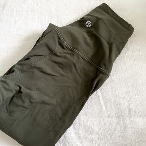 Army green lululemon align leggings